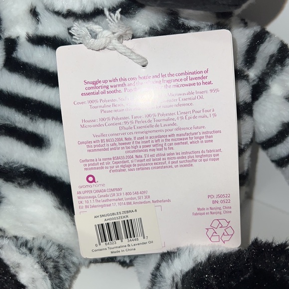 NWT snuggle zebra hottie microwaveable
packet infused with lavender - Picture 7 of 16